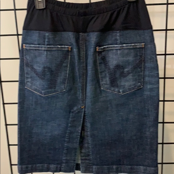 Citizens of Humanity Denim Maternity Skirt Sz 31 - Picture 2 of 9